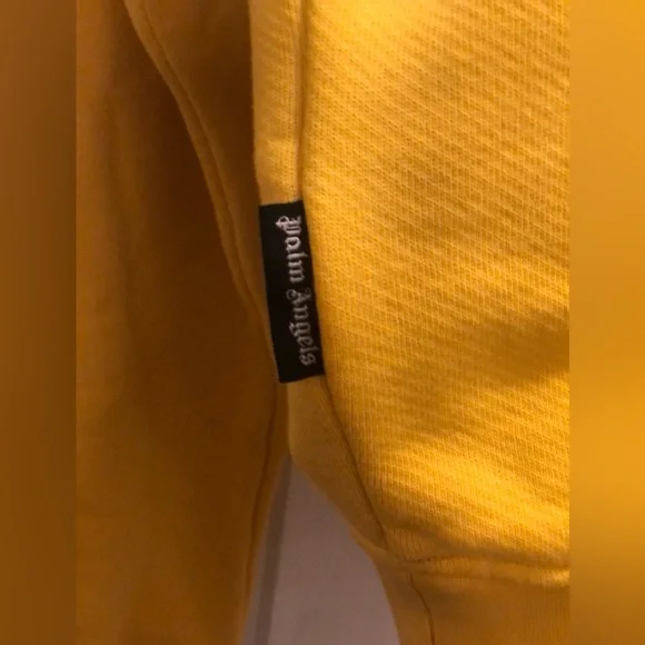 Authentic Palm Angels hoodie in YellowGold in SZ L Tiger print on